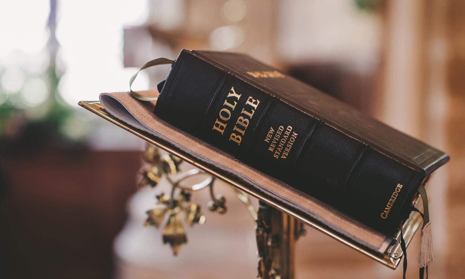 black-holy-bible-on-pulpit